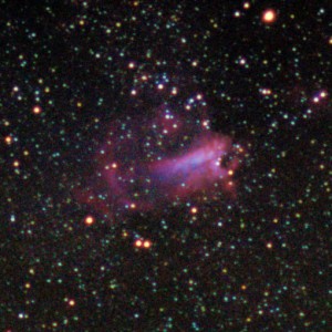 Messier 17 omega nebula barn-door-tracker