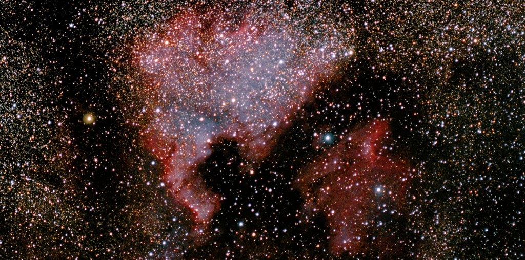 north america nebula with star tracker